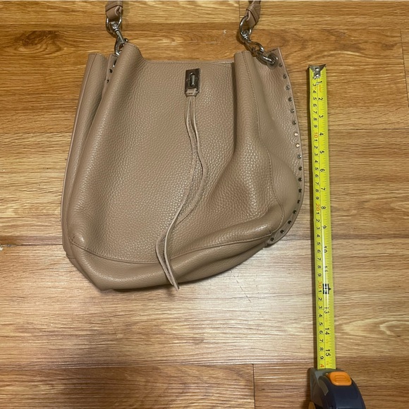 Rebecca Minkoff Darren Leather Shoulder Bag in Beige/Tan, 100% Genuine Leather - Picture 4 of 16